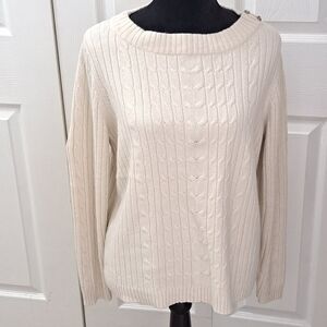 Karen Scott Silk/Rabbit Hair Pullover Sweater   Size L
